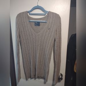 American eagle, V-Neck, ribbed, stretch sweater. Size Large